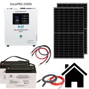 Solární sestava - VOLT 2500S Kapacita AKU: 2×270Ah, Výkon FV: 2 × 460Wp