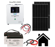 Solární sestava - VOLT 2500S Kapacita AKU: 2×270Ah, Výkon FV: 2 × 460Wp