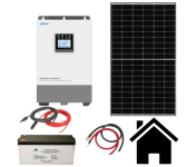 Solární sestava - Hybrid I Kapacita AKU: 2×200Ah, Výkon FV: 7 panelů / 3,2 kWp